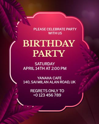 invite card birthday